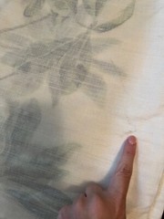 1.5 yards Thibaut Mangrove Tree Green & White Fabric Linen Cotton Tropical Leaf