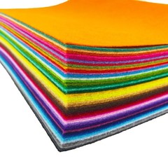 48PCS Assorted Color Felt Fabric Sheets 12″x12″ (30x30cm) for DIY Craft & Sewing