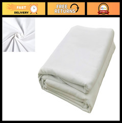 Bleached White Muslin Fabric – 10 Yards Medium Weight Cotton Draping Textile 60″