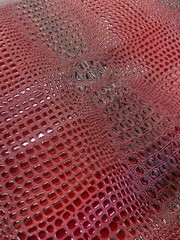 Fire red Swamp 3D Crocodile embossed Leather Faux vinyl upholstery, purses…