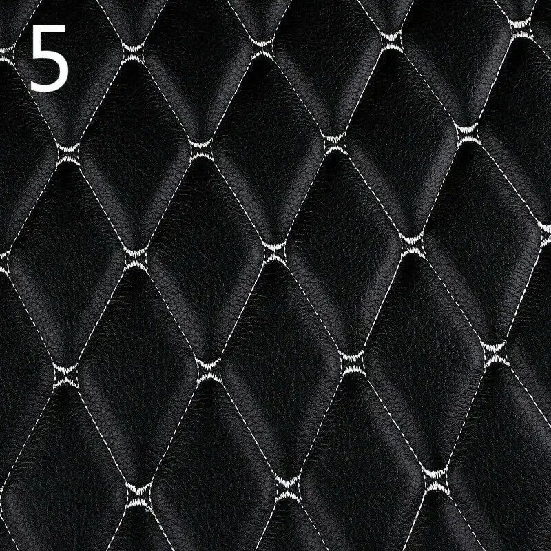 100x158cm Faux Leather Quilted PVC Fabric Car Interior Upholstery Mat