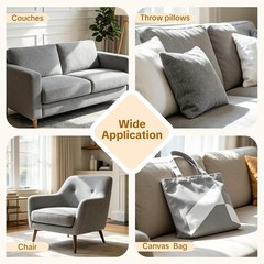 Grey Self Adhesive Linen Furniture Sofa Repair Tape 5×80 Inch Fabric Adhesive