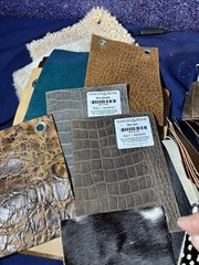 Large Quality Leather Sample Swatch Lot Craft Wallet Sheath Zebra Cobra Croc Etc