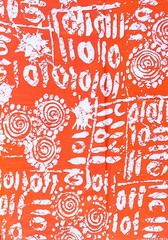 African Fabric/ Ankara – Orange ‘Fire Mother Energy’, Yard or Wholesale