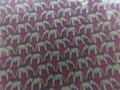 New Jim Thompson Thai Silk FABRIC PURPLE PINK E LEPHANTS Thailand 2.33 Yards