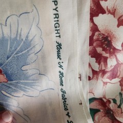 Vintage House N Home Decorator Fabric Romance Cottage Floral Bouquet 7 Yard Cuts