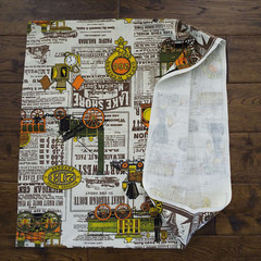 House N’ Home Fabric & Draperies American Steam Train Fabric Tote/Pillow Case
