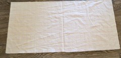 Vintage Pastel Plaid Fabric White Pink Yellow Orange Windowpane Check 38.5×18