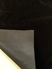 Camryn BLACK Polyester Non-Stretch Velvet Fabric for Light Use Upholstery, Book