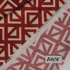 RICHLOOM MILESTONE APPLE RED MODERN GEOMETRIC GATE COTTON FABRIC BY YARD 54″W