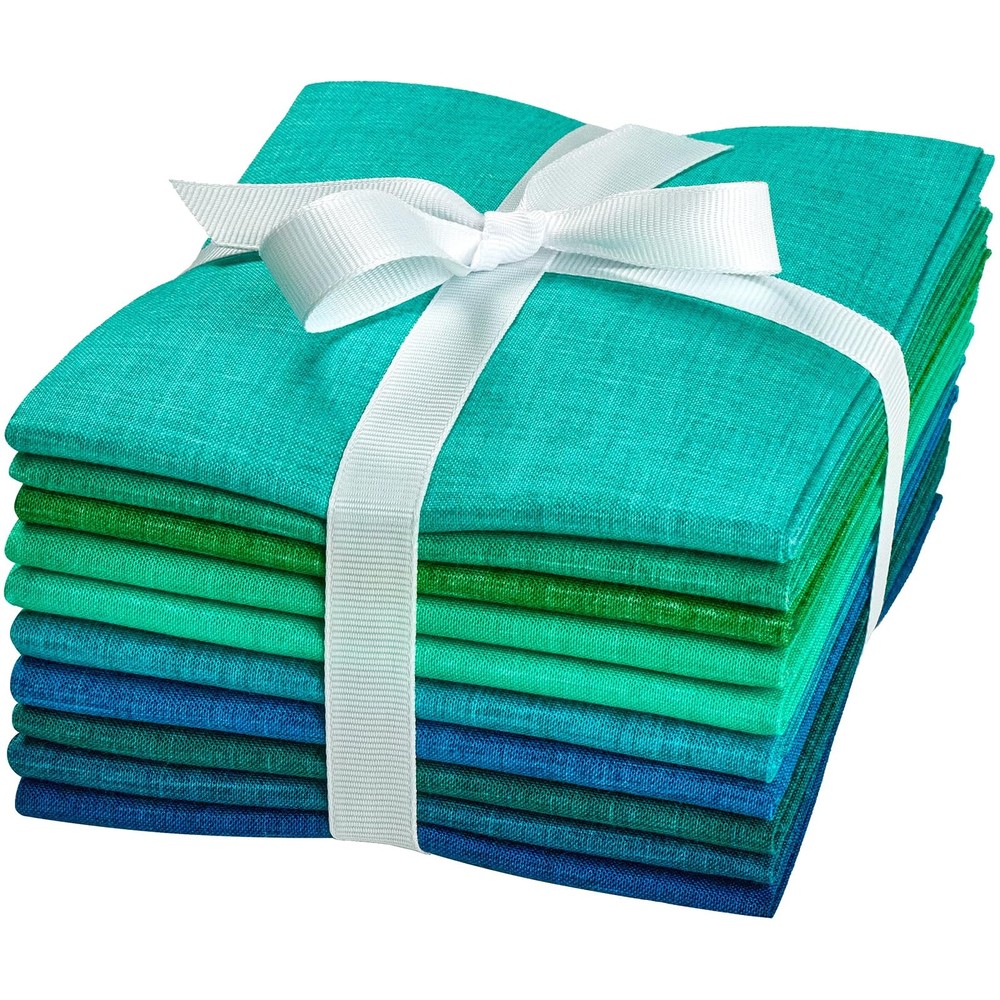 10 PCS 18×21 Inch Fat Quarters Midnight Oasis Cotton Quilting Fabric Bundles