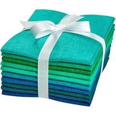 10 PCS 18×21 Inch Fat Quarters Midnight Oasis Cotton Quilting Fabric Bundles