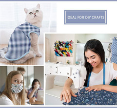 8Pcs Fat Quarter Fabric Bundles 20” X 20” Cotton Craft Fabric Pre-Cut