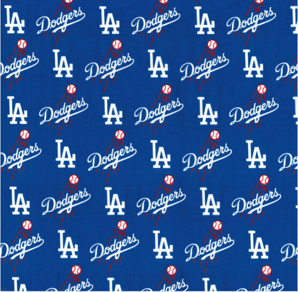 MLB Los Angeles Dodgers 6642-B Cotton Fabric by the Yard Free Shipping!!!!