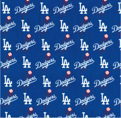 MLB Los Angeles Dodgers 6642-B Cotton Fabric by the Yard Free Shipping!!!!