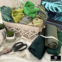 Bottle Green Faux Silk Fabric By The Yard, 42 inches width Green Silk Fabric