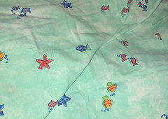 Novelty Under the Sea Border Print Seahorse Scallops Starfish Coral & Fish BTHY