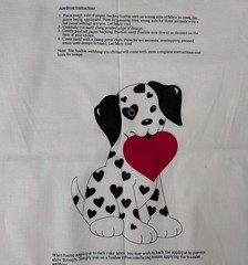 Cranston Hearts Glow in the Dark “Yes and No” Boxer Shorts Cut & Sew Panel Puppy