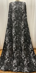 100% Silk Twill Black White Abstract Snake Skin Luxury Fabric By The Yard 54″ W