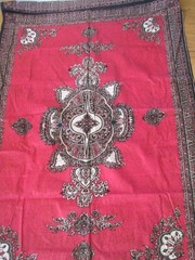 African Fabric Red Black White Kenya Cotton Vintage Never Used