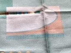Atomic Mid century Modern Fabric Square Greens 30”X 30” Great for A Pillow