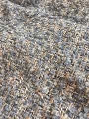 LUXE Smoke Gray Wool Bouclé with Metallic Gold Lurex — 61″ Wide Midweight—ITALY