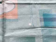 Atomic Mid century Modern Fabric Square Greens 30”X 30” Great for A Pillow