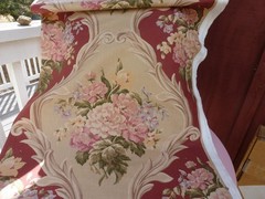 Ralph Lauren Linen Fabric 2.25 Yd. 54 Remnant Cabbage Roses Cartuche RARE HTF