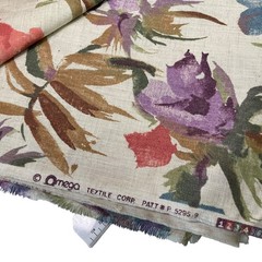 Omega Textile Corp 132×58″ Multicolor Floral Fabric P 5295-9 Tropical Watercolor