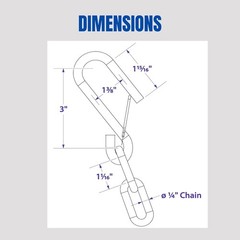 Trailer Safety Chain Hot replacement part for Boat Trailer 1/4×42 Inch
