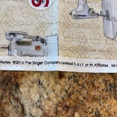 1 yard Singer Featherweight Fabric Robert Kaufman 2016 Sewing with Singer 17020