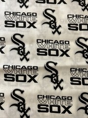 MLB Chicago White Sox Baseball 1/2 yard (18 by 58”) Cotton Fabric