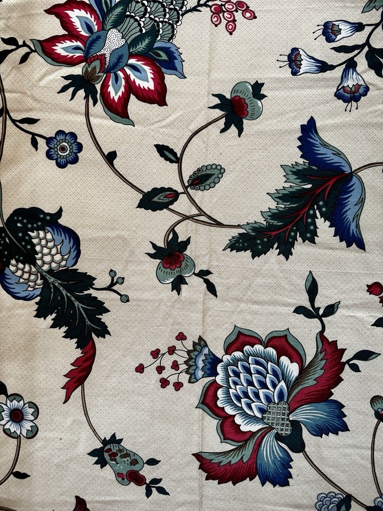 Vintage Waverly Lady Liberty Statue Legacy Decorator Floral Fabric 40″ L x 54″ W