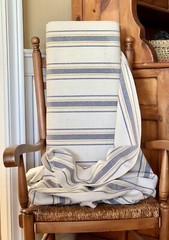 Grain Sack Fabric by the Yard, Ticking Fabric, French Country, Cottage Farmhouse