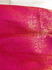 Ethnic Fabric Pink Dress Material Sewing Brocade Silk Decor 2Y Indian Fabric 42″