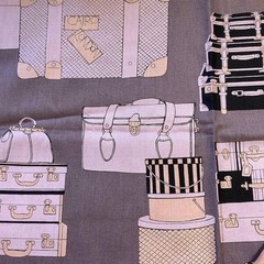 Alexander Henry Ghastly valise Luggage Gray USA Cotton Fabric 110×45cm