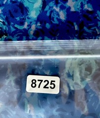 Gorgeous Vtg Polyester Abstract Floral Fabric 59”x2.1Y Light & Dark Blue