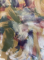 Brush Stroke Vintage Fabric Chris Stone Sheen 47×56 Abstract Blue Red Green