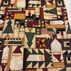 Leslie Beck VIP Fabrics Cranston Print Holiday Christmas Cotton Material 44×108