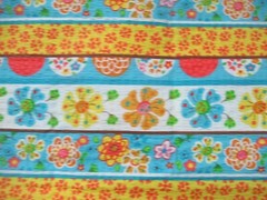 Floral CRINKL Fabric WHITE &BLUE Flowers Design on Cotton Fabric 1Y10 X 44