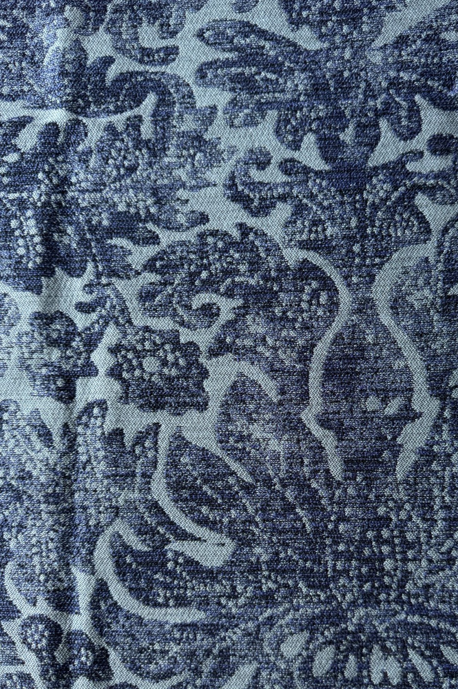 Ralph Lauren Castine Damask Indigo Fabric Remnant 24″x24″