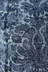 Ralph Lauren Castine Damask Indigo Fabric Remnant 24″x24″