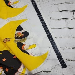 Vintage Fly By Night Witch Halloween Throw Pillow Making Fabric Enough For 2