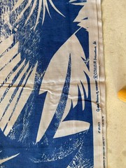 VTG Blue Tropical Hawaiian Fabric ~4 YARDS – 60s – Couleur International