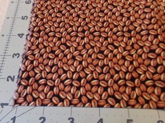 35″ X 42″ VINTAGE BROWN SEEDS? ON BLACK JO-ANN NEW COTTON #2649