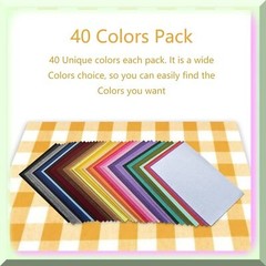 Colorful Felt Sheets Pack 40 Sheets 8×12 Inches