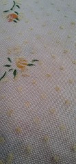 VTG Unused Pink Floral Rose Print Dotted Swiss Fabric 1.5 Yard X 44″ Estate Find