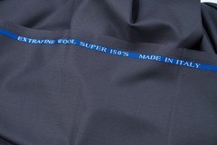 Vintage Super 150’s Extrafine Wool Suit Fabric Dark Gray 3m 240gr Luxury