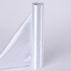 White SATIN FABRIC 12″ x 10 yards Bolt Crafts Sewing Put-up Wedding Party SALE