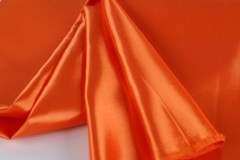 Orange Bridal Satin Fabric by the Yard, Silky Satin for Dresses and Event Decor